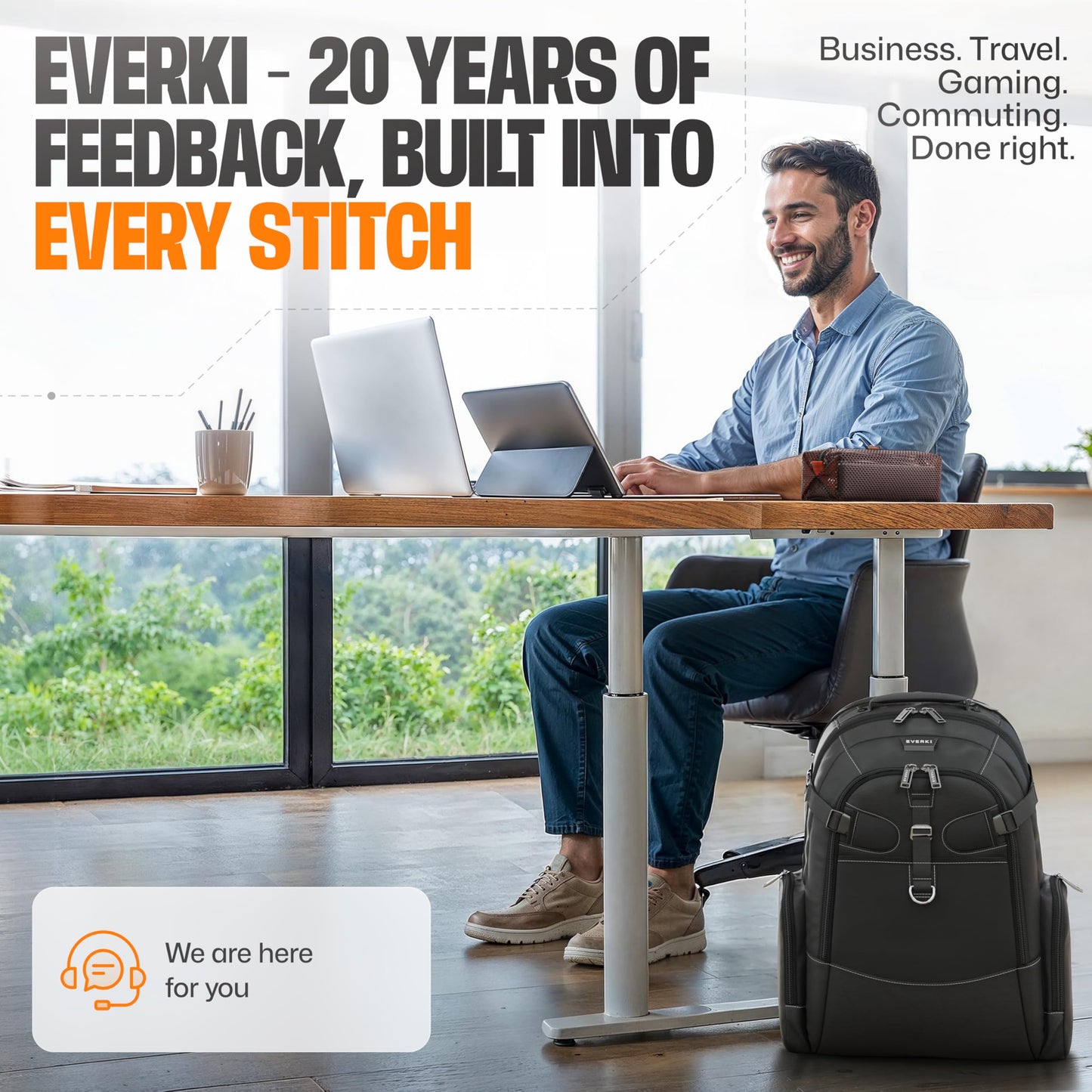 EVERKI Business 120 Pro 2 Laptop Backpack 40L Fits Up To 18.4"