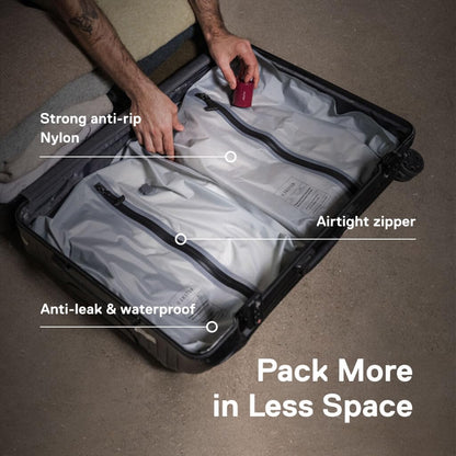 Ekster Travel Vacuum Compression Bags with Pump – 2 Pack Gray