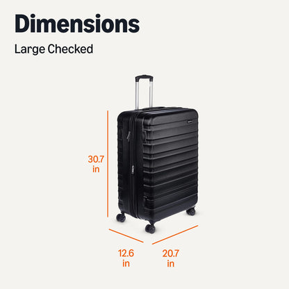 Amazon Basics 30" Hardside Large Checked Luggage Suitcase Black