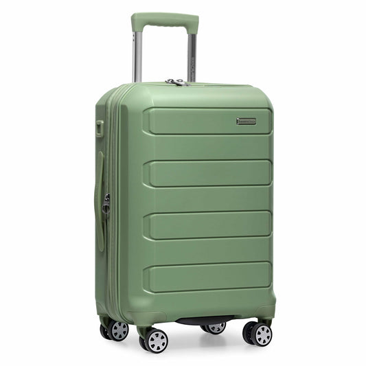 Traveler's Choice Pagosa Hardshell Expandable Carry-On Spinner, Green, 22"
