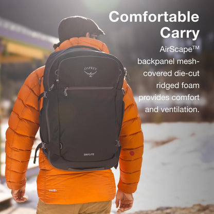 Osprey Daylite 44L Carry-On Travel Backpack | Black