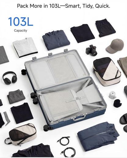 Luggex 28" Zipperless Aluminum Frame Polycarbonate Suitcase