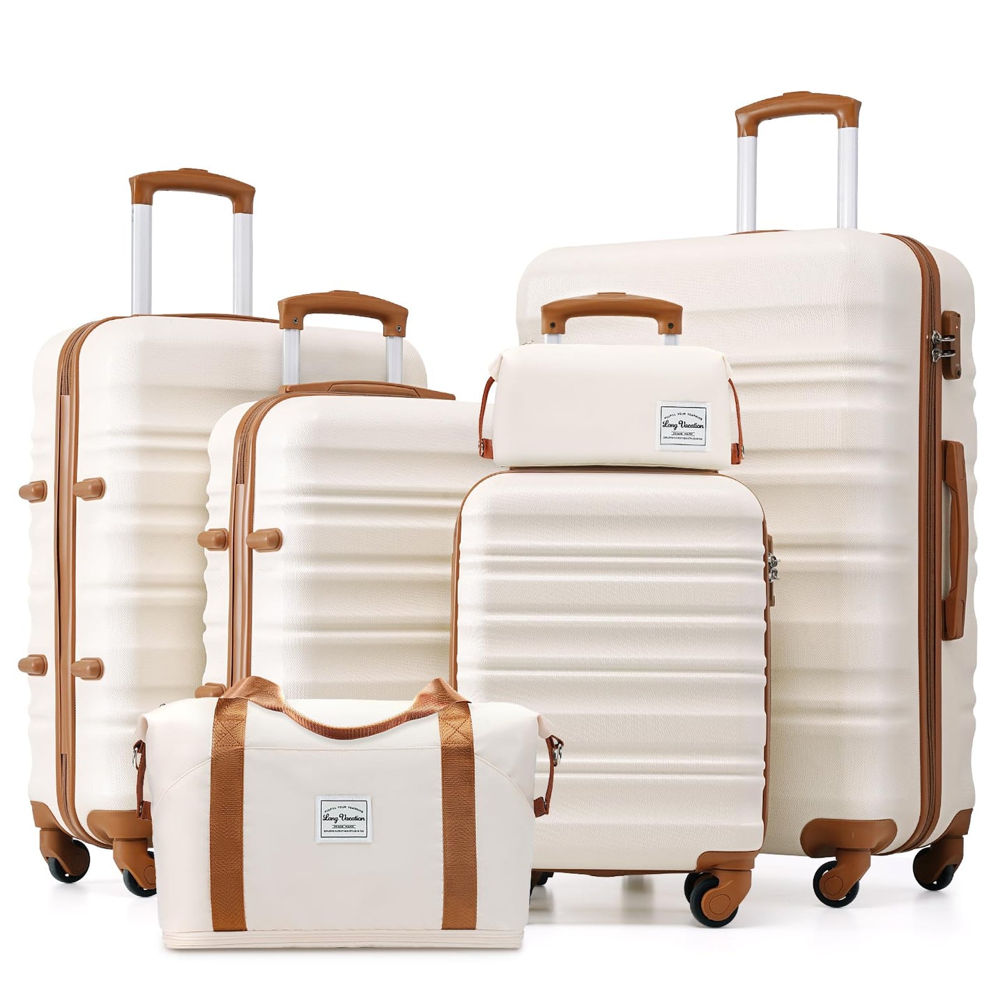 Long Vacation 6-Piece Hardshell Luggage Set | TSA Lock