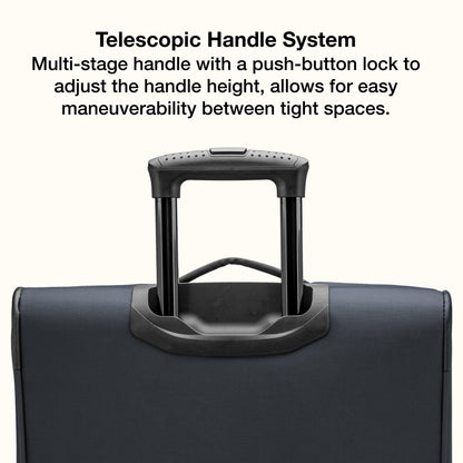 U.S. Traveler Anzio Softside Expandable Spinner Luggage, Dark Grey, 30"