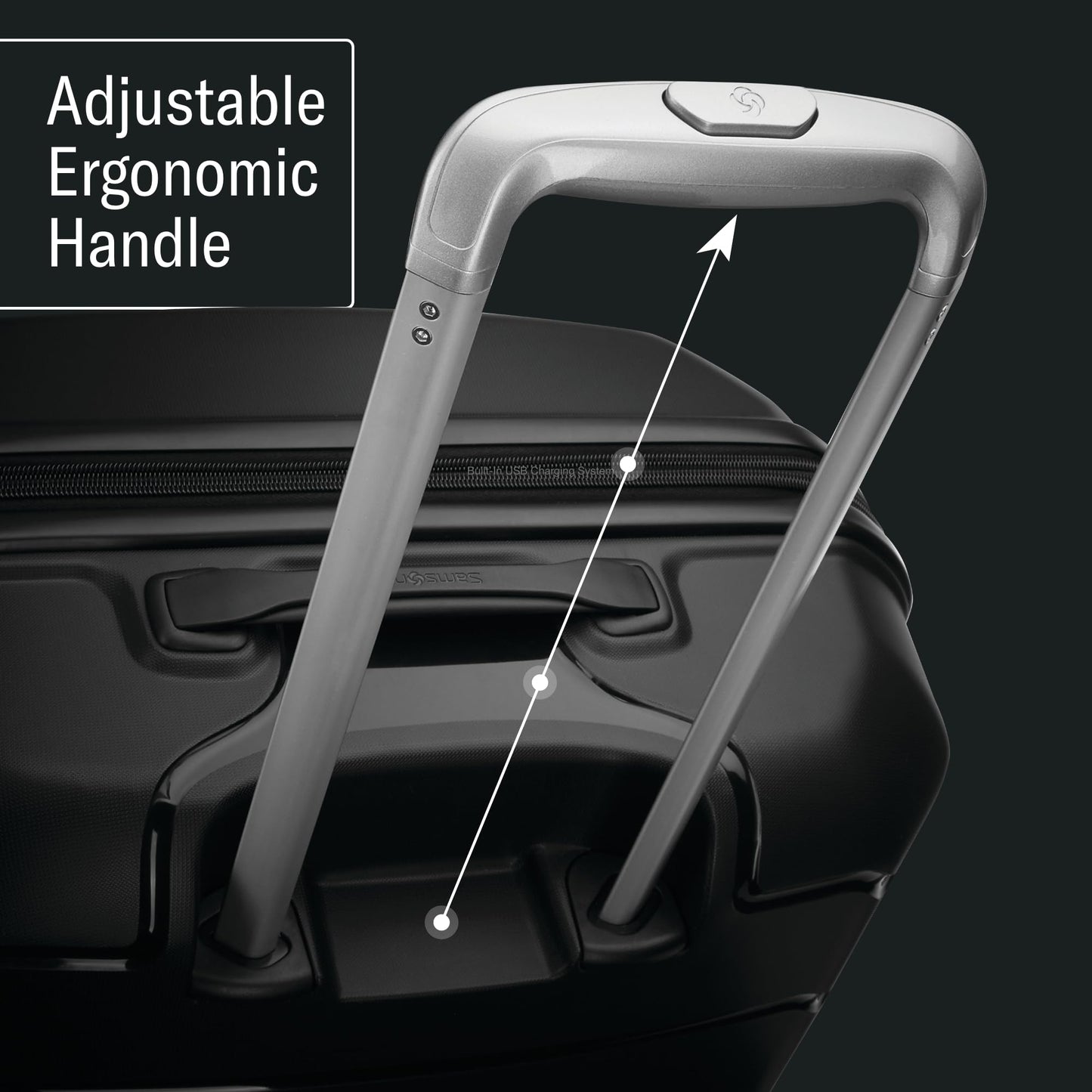 Samsonite Freeform Hardside Expandable Carry-On Spinner Luggage, Black