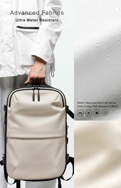 BlackVoyage Vortex 60L Vacuum Seal Travel Backpack White – TSA Lock