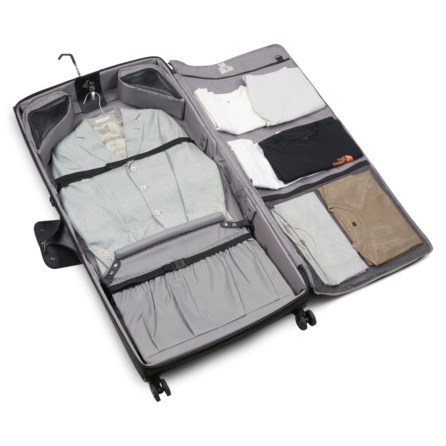 DELSEY PARIS Helium DLX Rolling Garment Bag Spinner Wheels Black