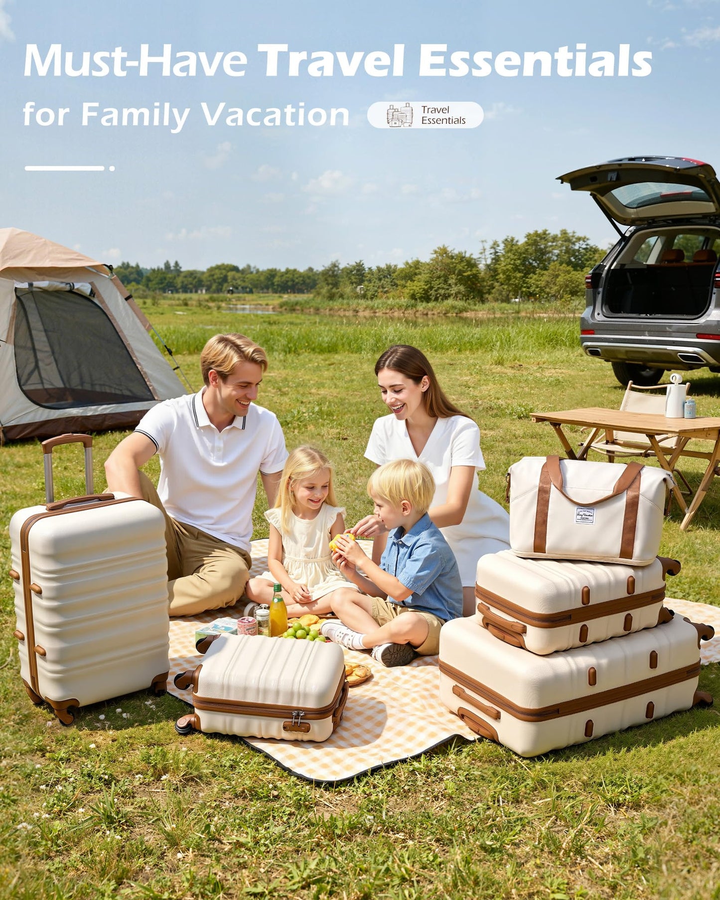 Long Vacation 6-Piece Hardshell Luggage Set | TSA Lock