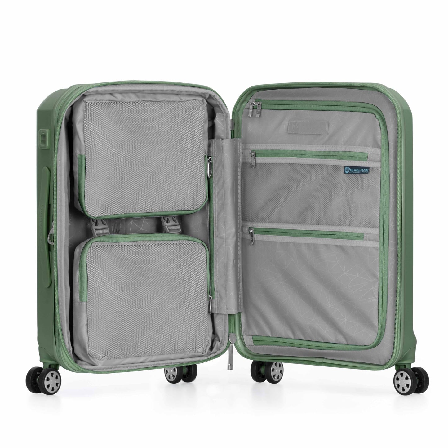 Traveler's Choice Pagosa Hardshell Expandable Carry-On Spinner, Green, 22"