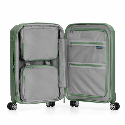 Traveler's Choice Pagosa Hardshell Expandable Carry-On Spinner, Green, 22"