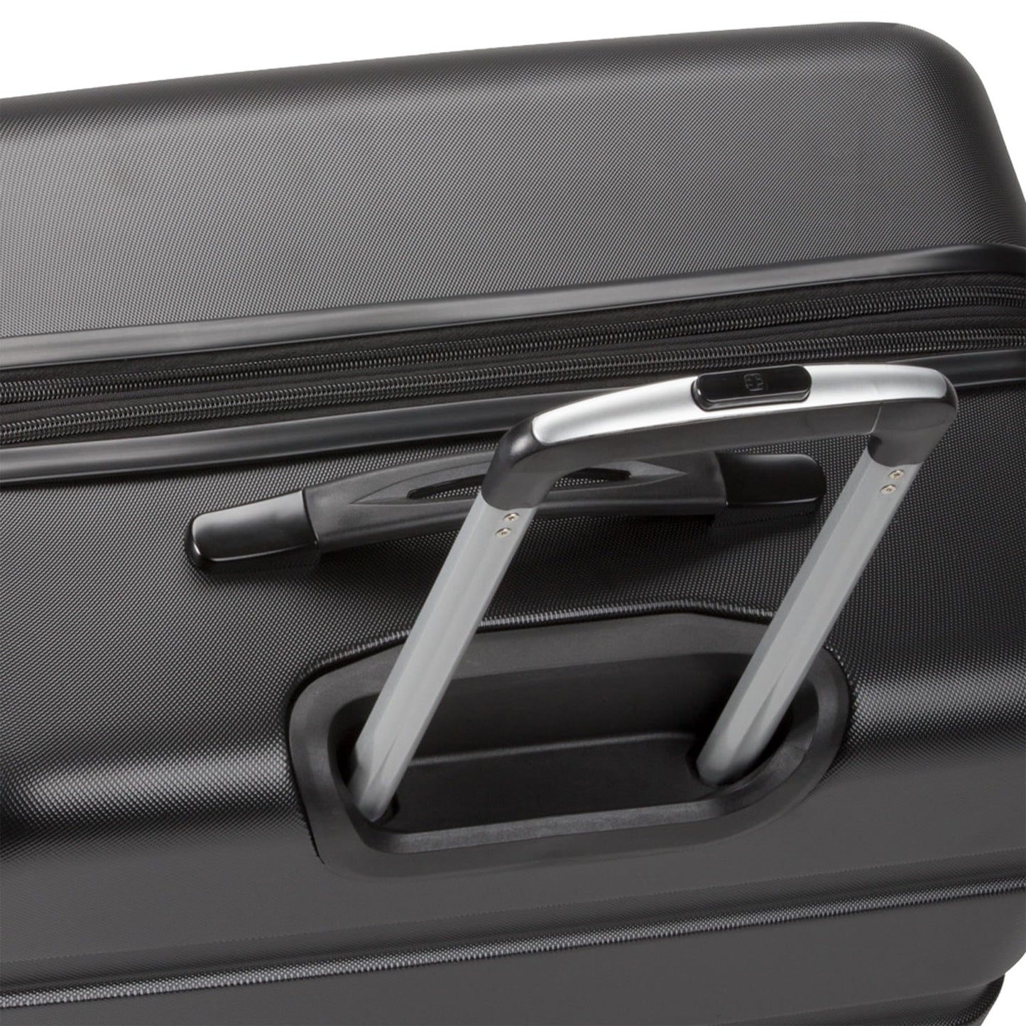 SwissGear 7366 Hardside Expandable Checked Luggage with Spinner Wheels, Black
