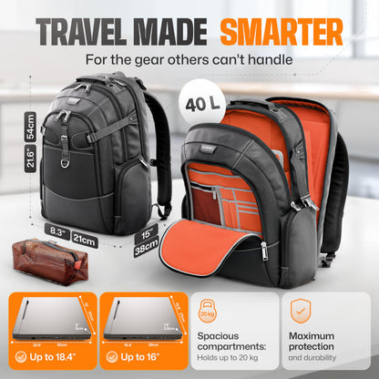 EVERKI Business 120 Pro 2 Laptop Backpack 40L Fits Up To 18.4"