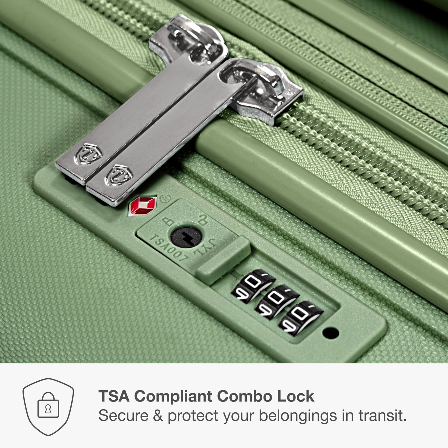 Traveler's Choice Pagosa Hardshell Expandable Carry-On Spinner, Green, 22"